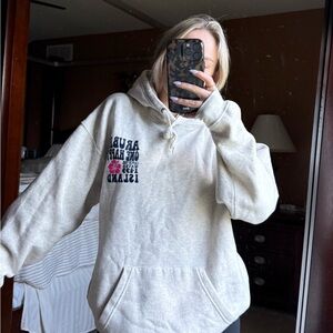 Gray Graphic Hoodie Sweatshirt - Unbranded